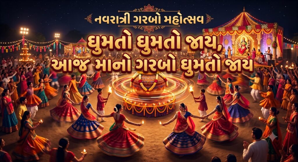 ઘૂમતો ઘૂમતો જાય આજ માનો ગરબો ઘૂમતો જાય લિરિક્સ